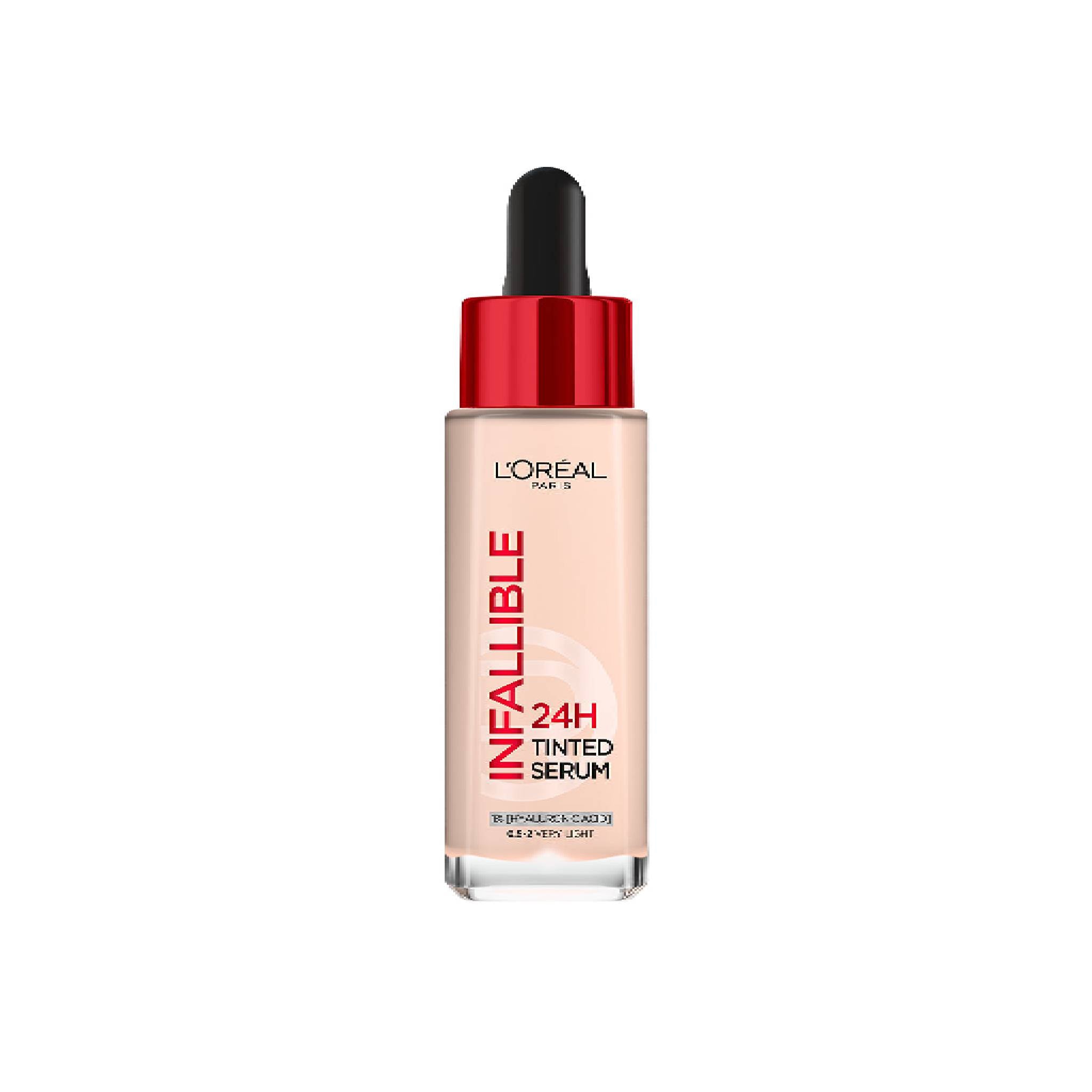 24H Tinted Serum with 1% Hyaluronic Acid for Radiant Hydrated Skin, Light to Medium Coverage