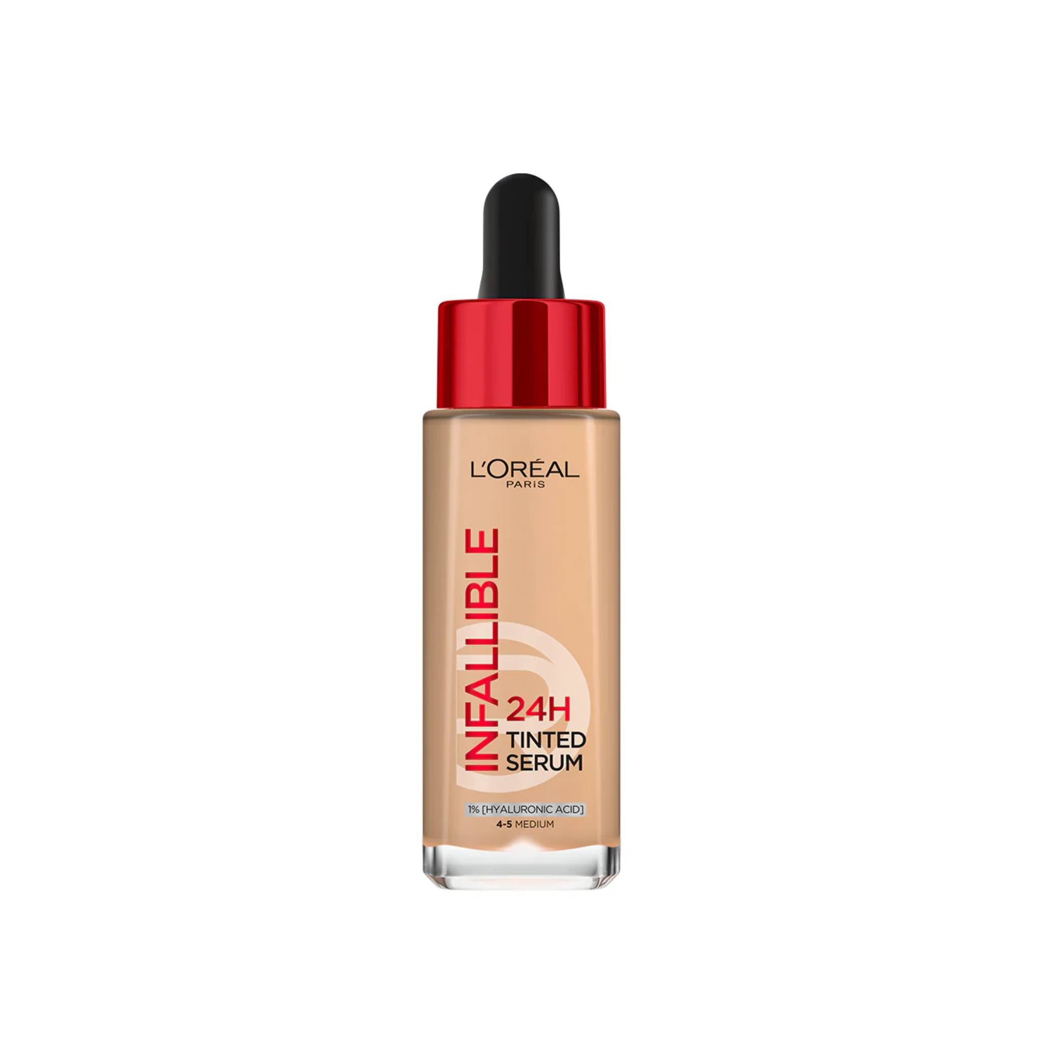 24H Tinted Serum with 1% Hyaluronic Acid for Radiant Hydrated Skin, Light to Medium Coverage