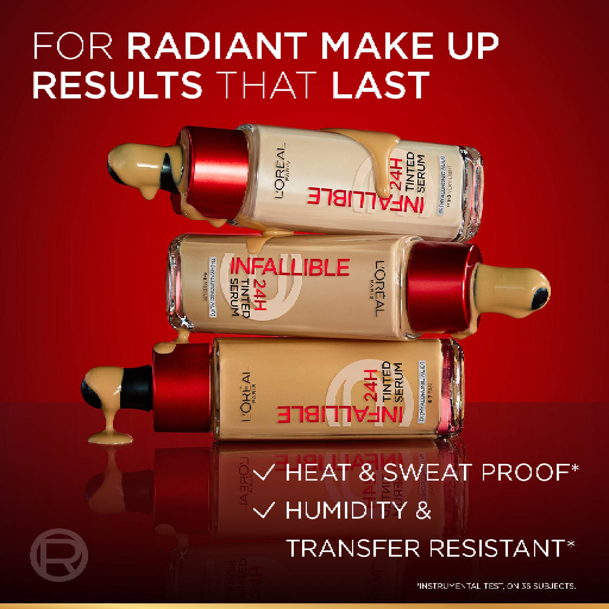 24H Tinted Serum with 1% Hyaluronic Acid for Radiant Hydrated Skin, Light to Medium Coverage