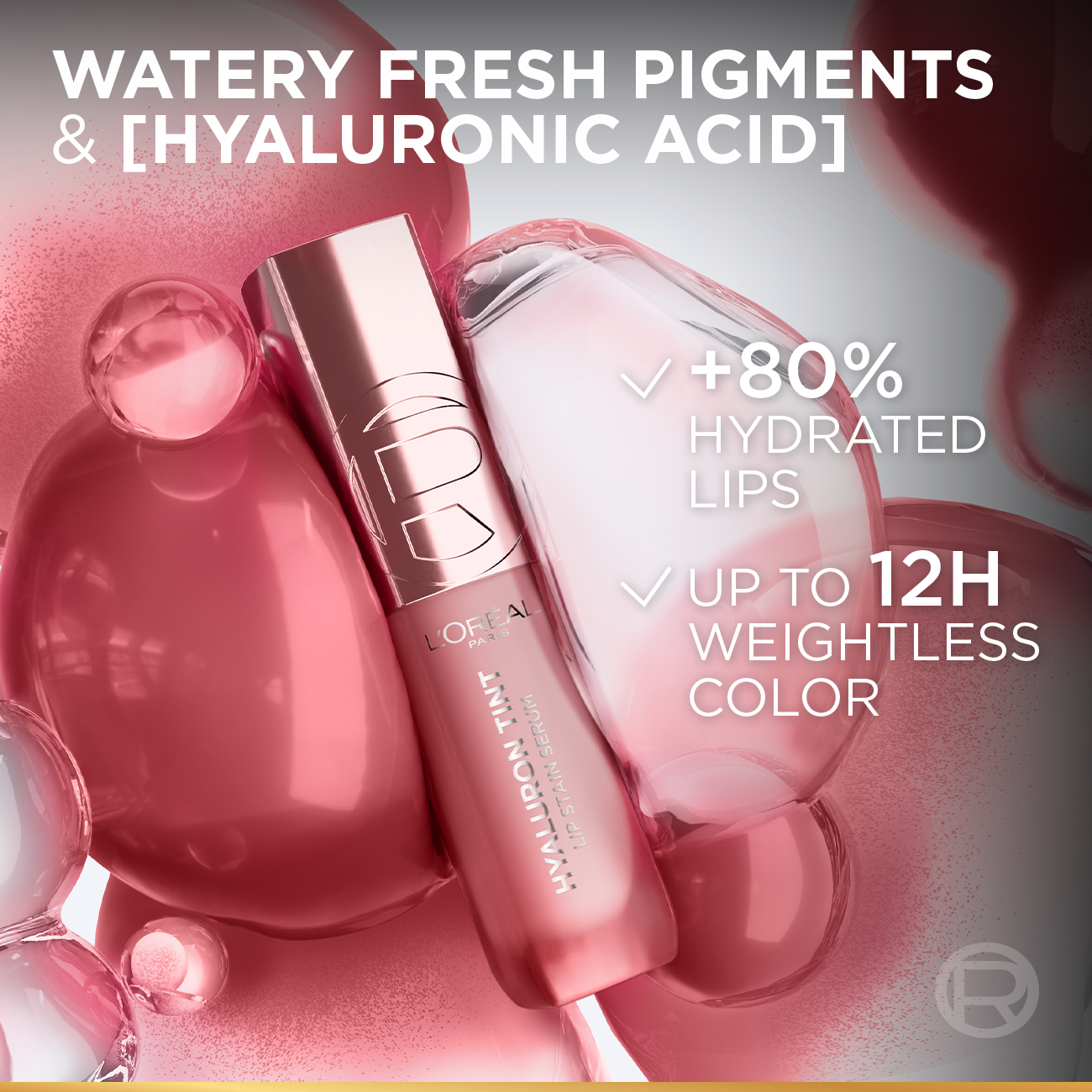 Loreal Hyaluron Tint Lip Stain Serum Long Lasting, Hydrating Lip Makeup Infused with Hyaluronic Acid Lebanon