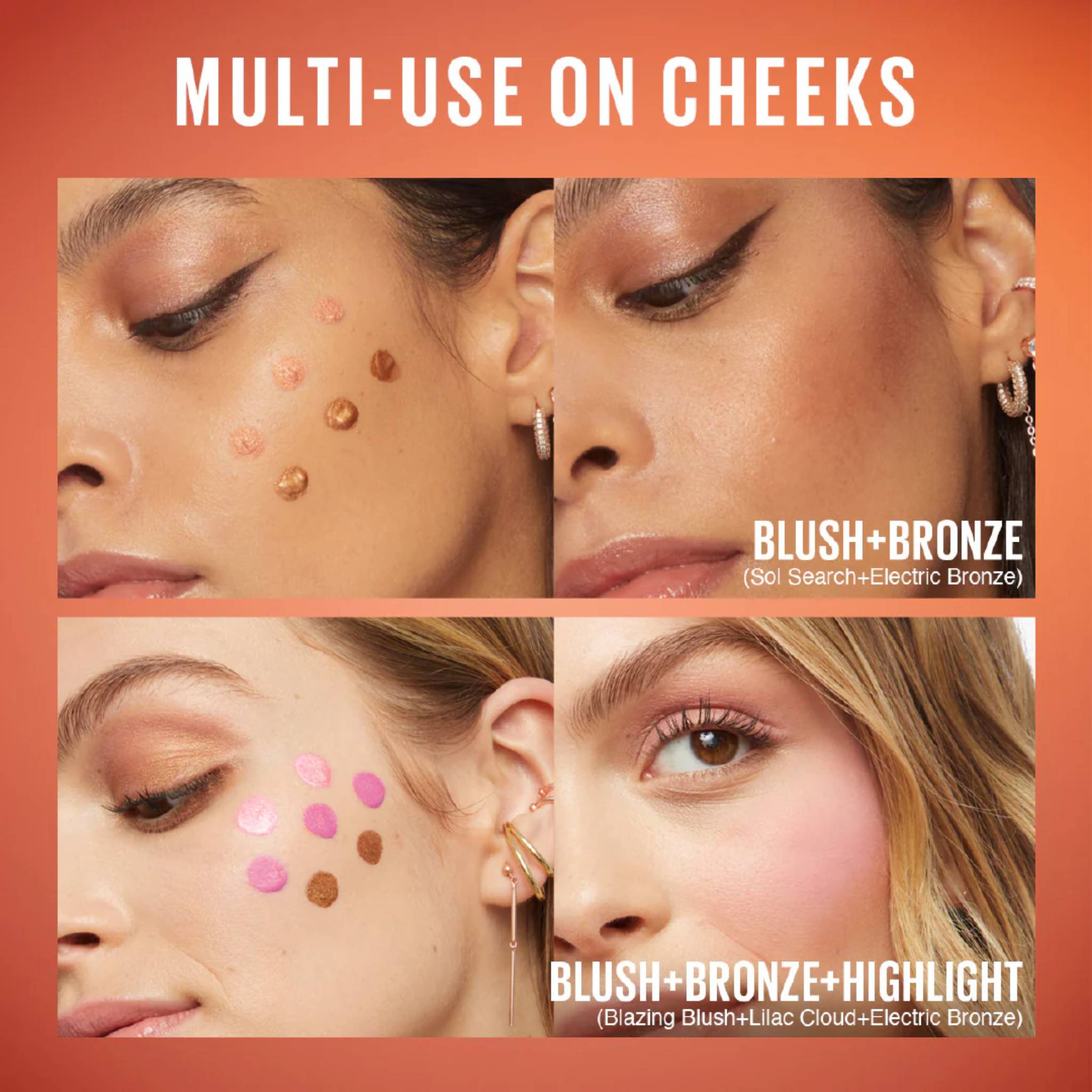 Sunkisser 12H Longwear Multi-use Matte Liquid Blush, Bronzer, Blendable, Buildable