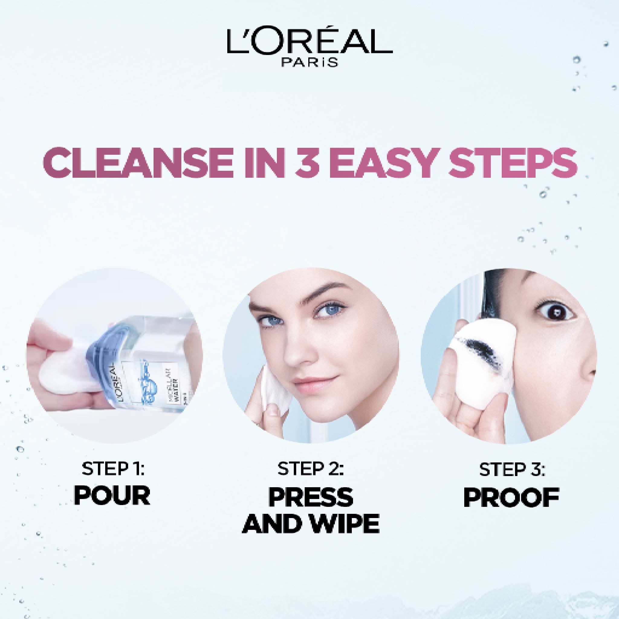 3-in-1 Refreshing Micellar Water, deep cleansing moisturize micellar for dry to normal skin