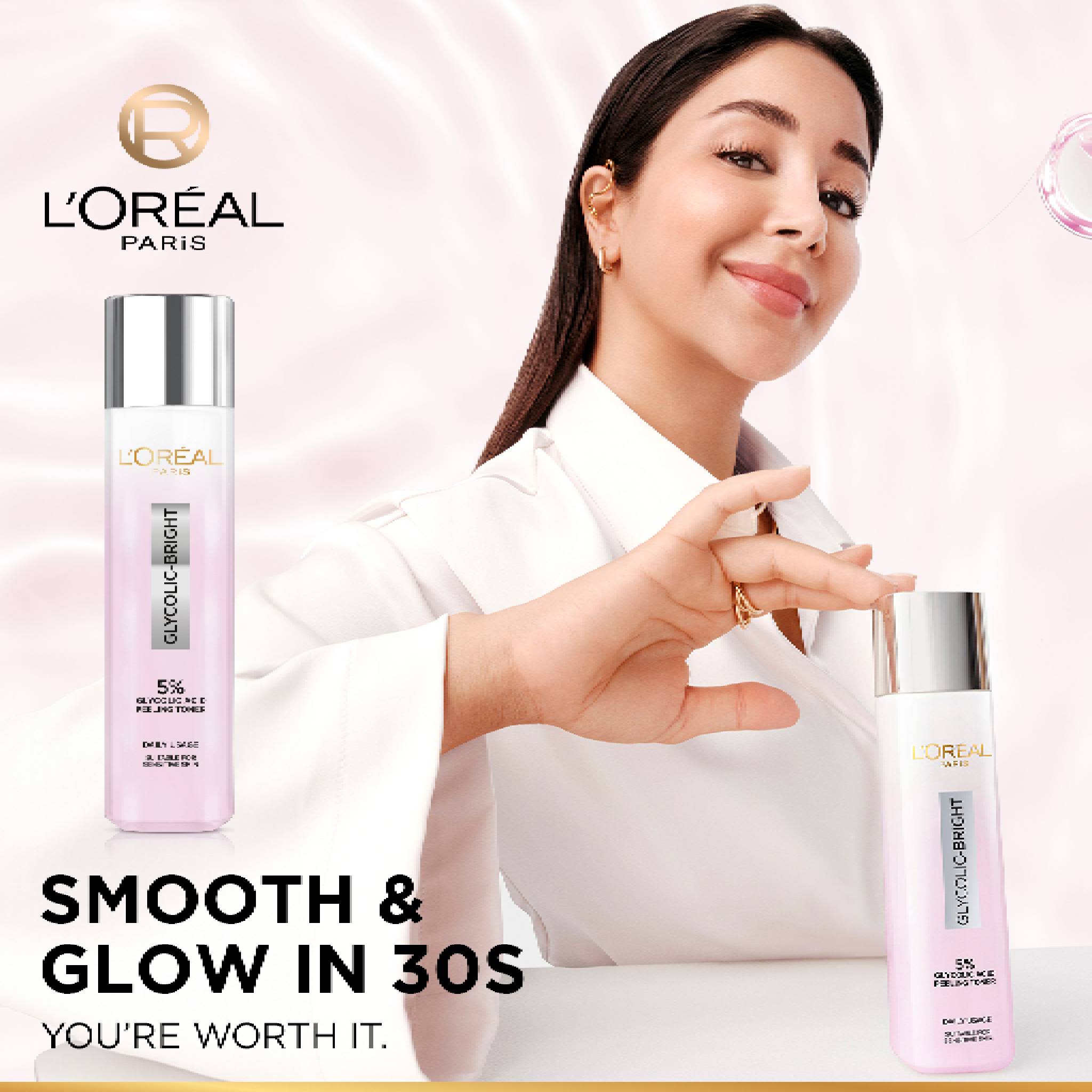 5% Glycolic Acid Peeling Toner for Instant Glowing Skin