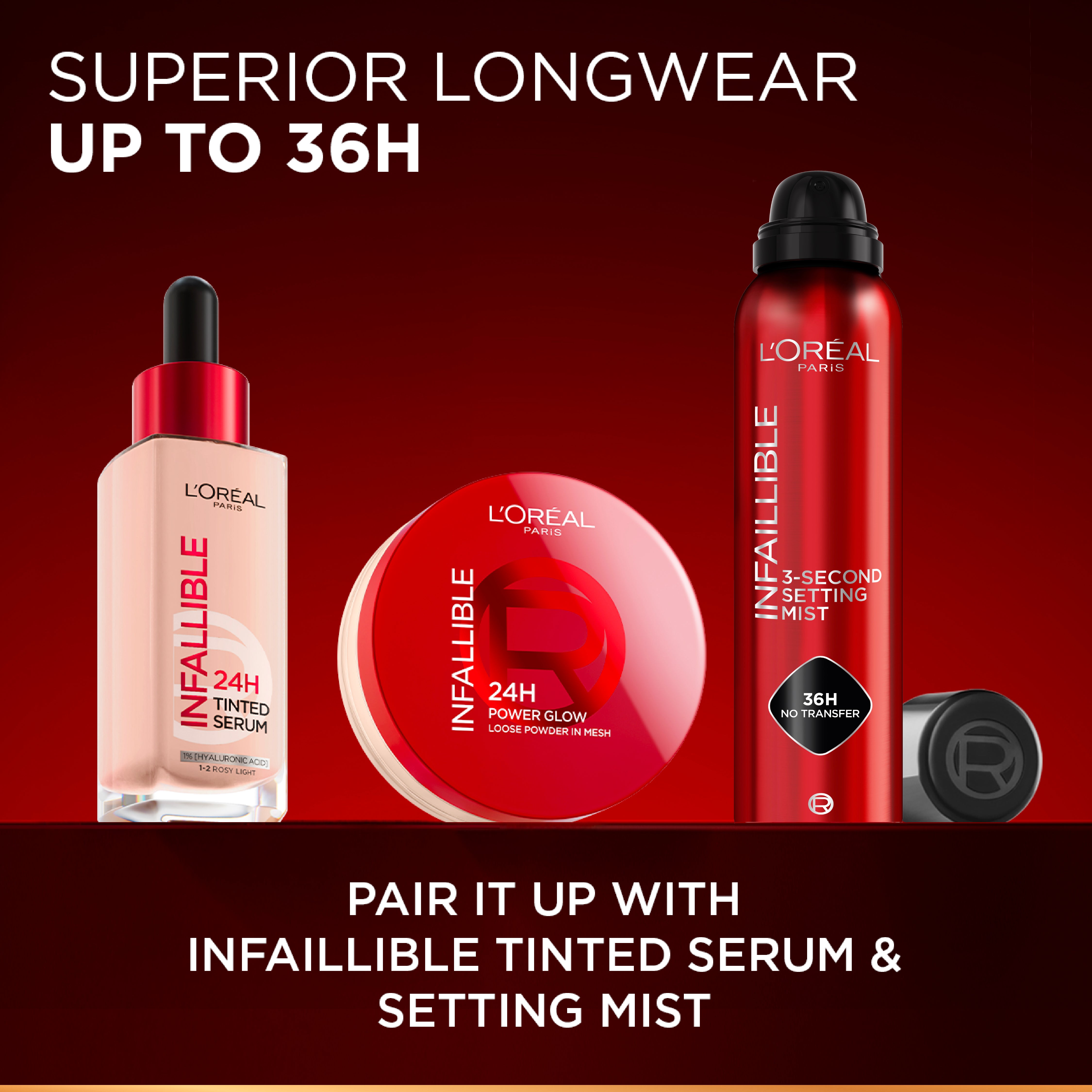 Infaillible 24H Power Glow Loose Powder in Mesh, Pore Blurring, Radiant Glow, and Hydrating Formula
