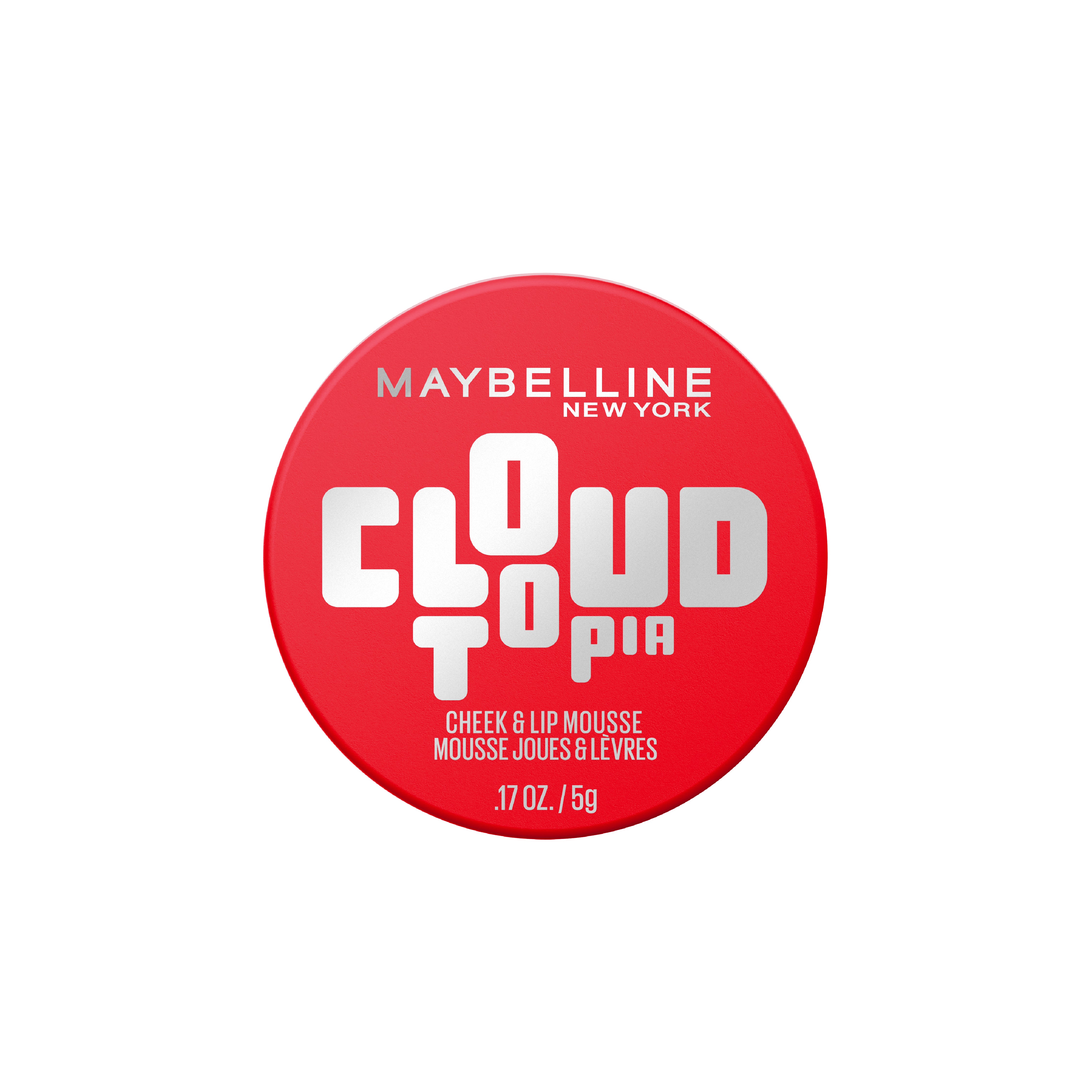 Maybelline New York Cloudtopia Blush for Cheeks and Lip Mousse, Ultra-Vivid, Pigmented Formula for Up to 14HR of Blush and Lip Makeup Color 03 Divine Crimson Lebanon