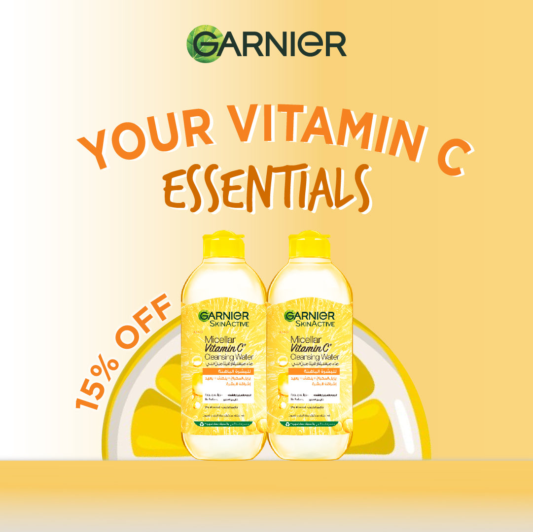 Vitamin C Micellar Water Facial Brightening Cleanser and Makeup Remover Duo