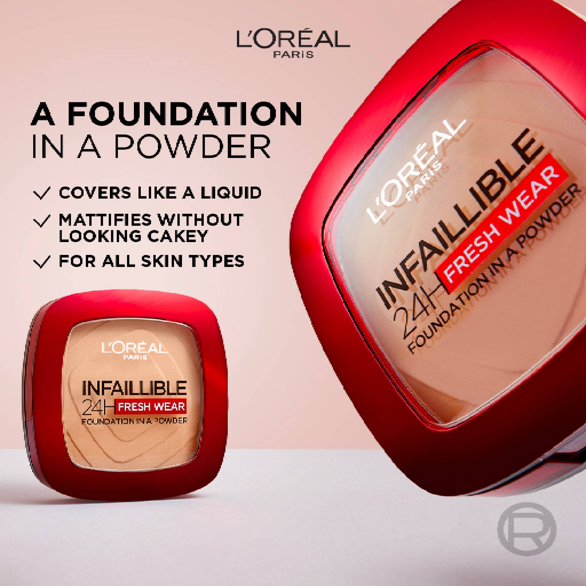 Infallible Fresh Wear Foundation in a Powder, Up to 24H Wear