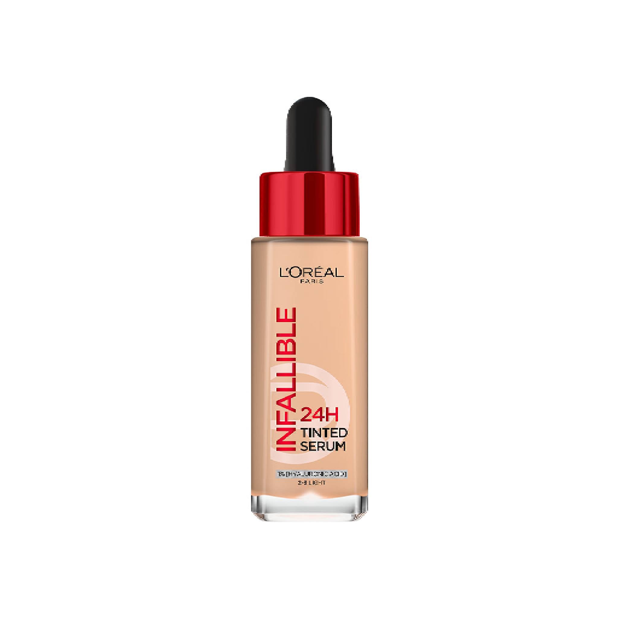 24H Tinted Serum with 1% Hyaluronic Acid for Radiant Hydrated Skin, Light to Medium Coverage