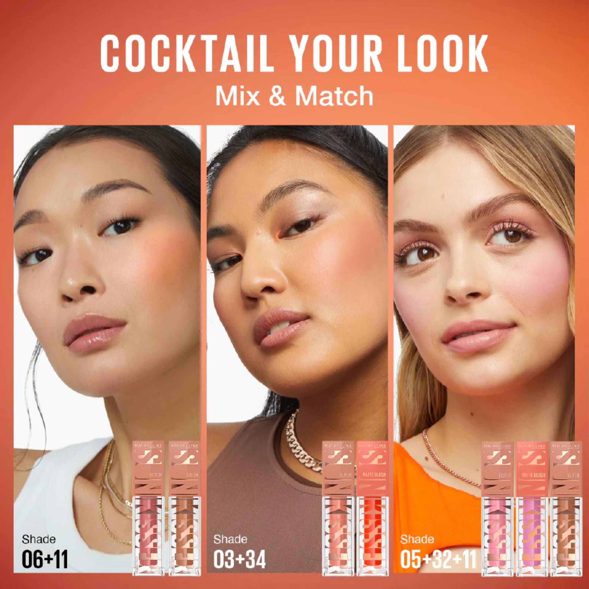 Sunkisser 12H Longwear Multi-use Matte Liquid Blush, Bronzer, Blendable, Buildable