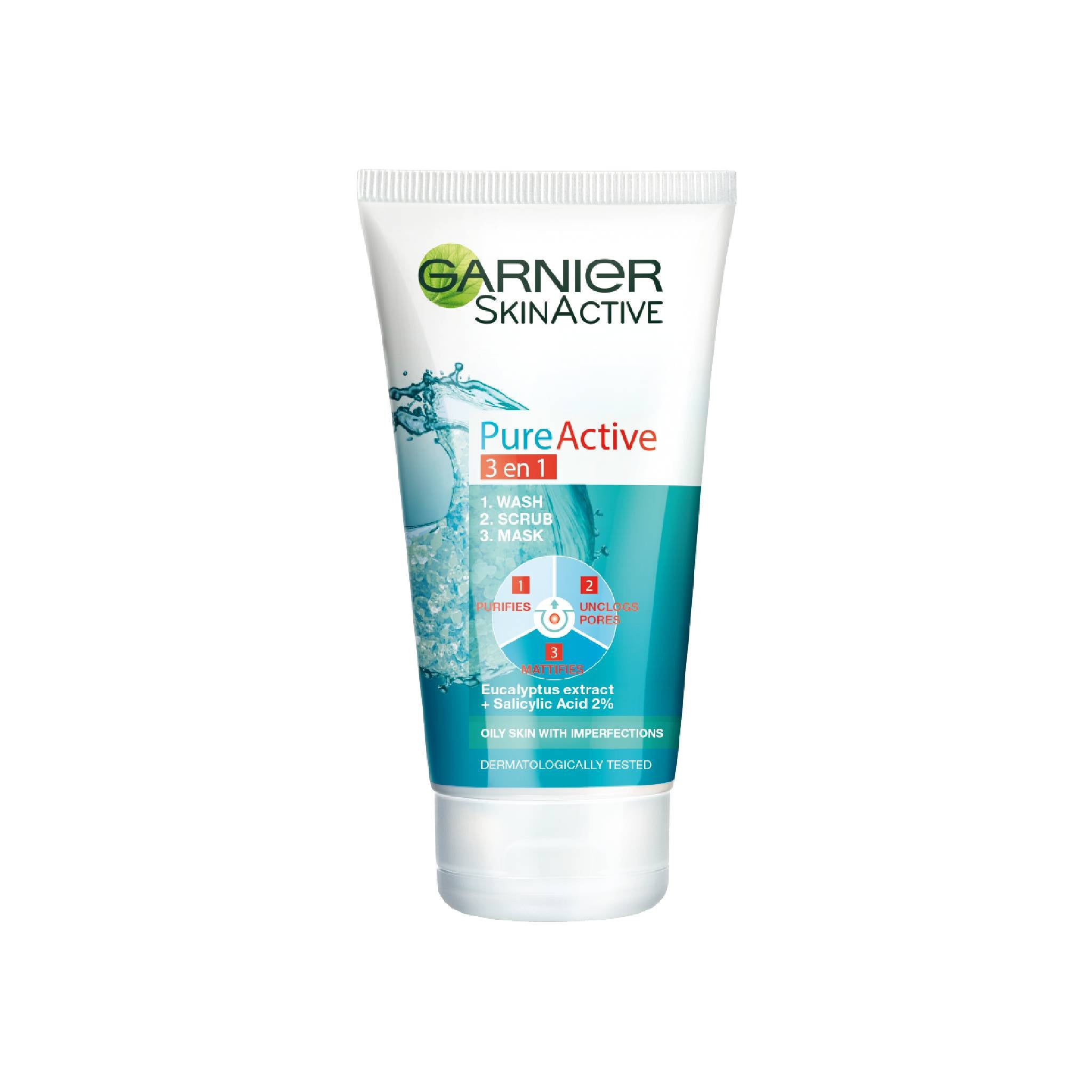 Pure Active 3 In 1  Wash, Scrub & Mask