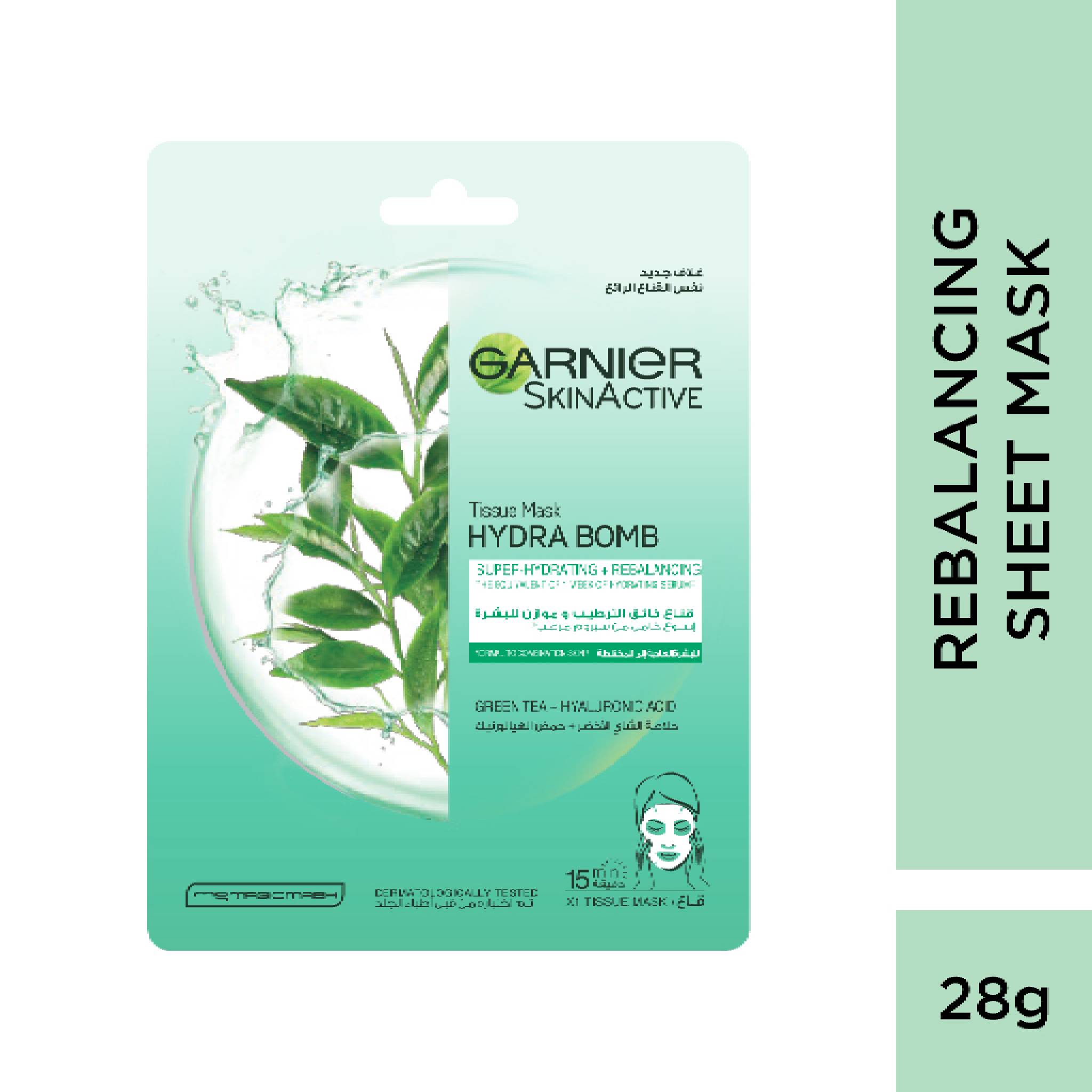 Hydra Bomb Green Tea Super-Hydrating & Rebalancing Tissue Mask for Normal to Combination Skin