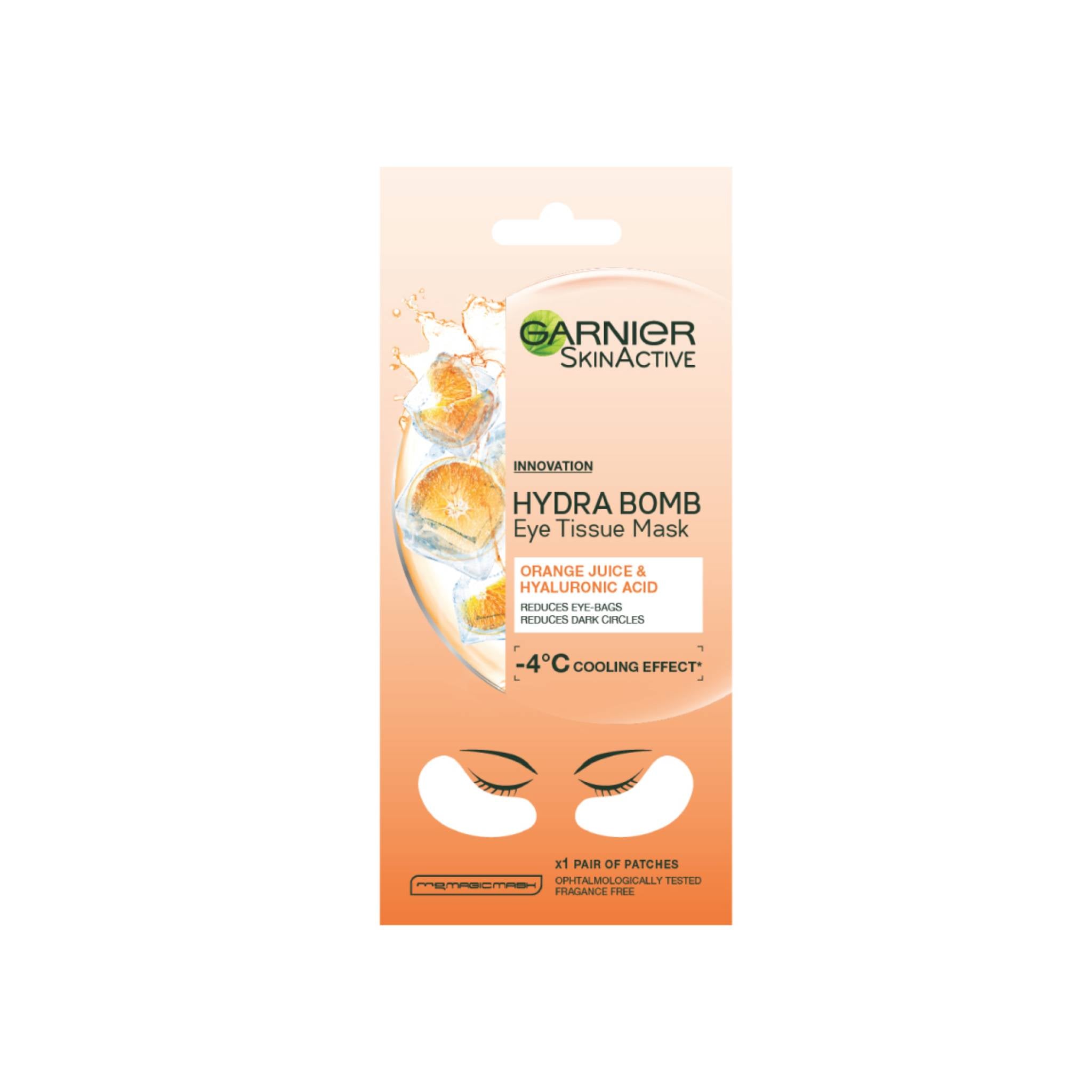 Hydra Bomb Hydrating & Brightening Eye Tissue Mask - with Hyaluronic Acid and Vitamin C for Dark Circles