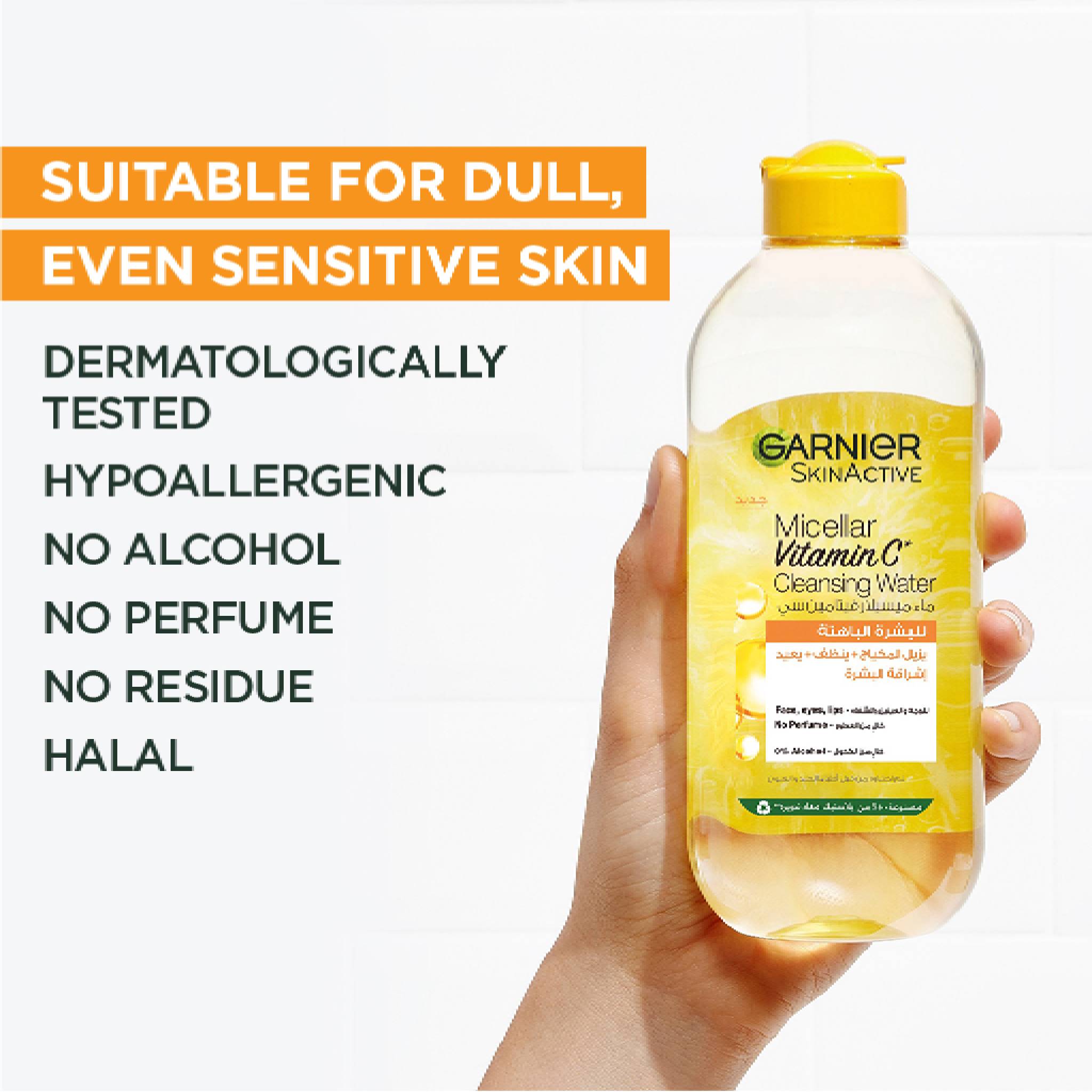 Vitamin C Micellar Water Facial Brightening Cleanser and Makeup Remover
