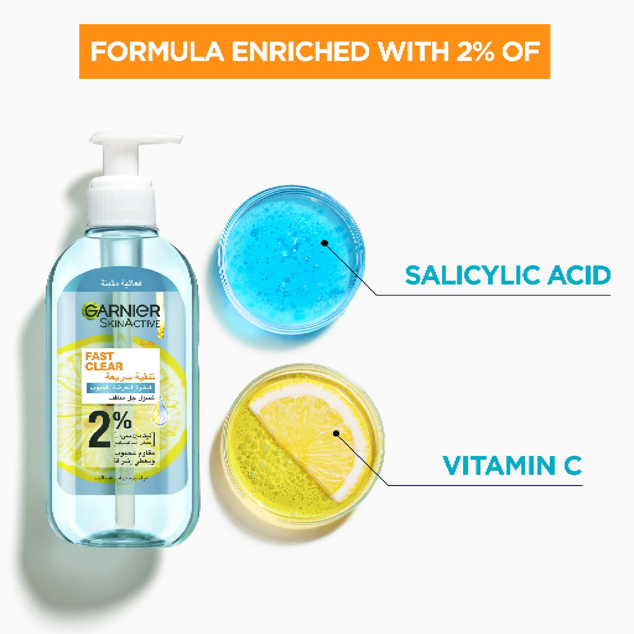 Fast Clear [2%] Salicylic Acid & Vitamin C - Anti-Acne Gel Wash