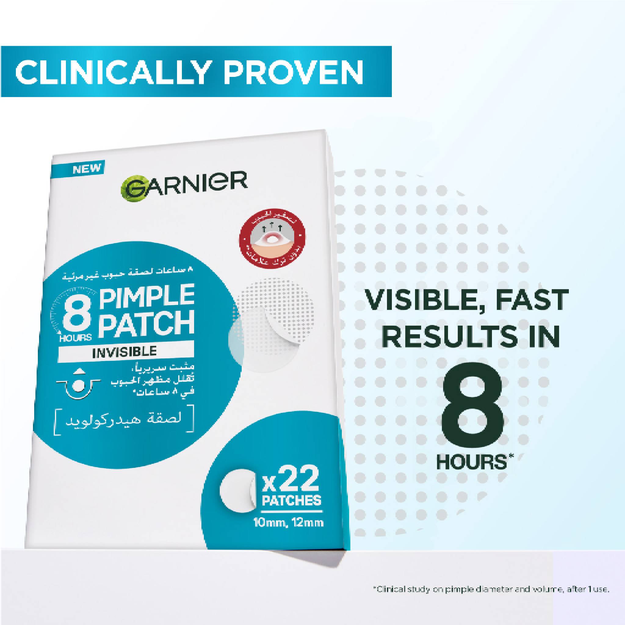 Skin Active Fast Clear Invisible Pimple Patch 8 Hours Hydrocolloid