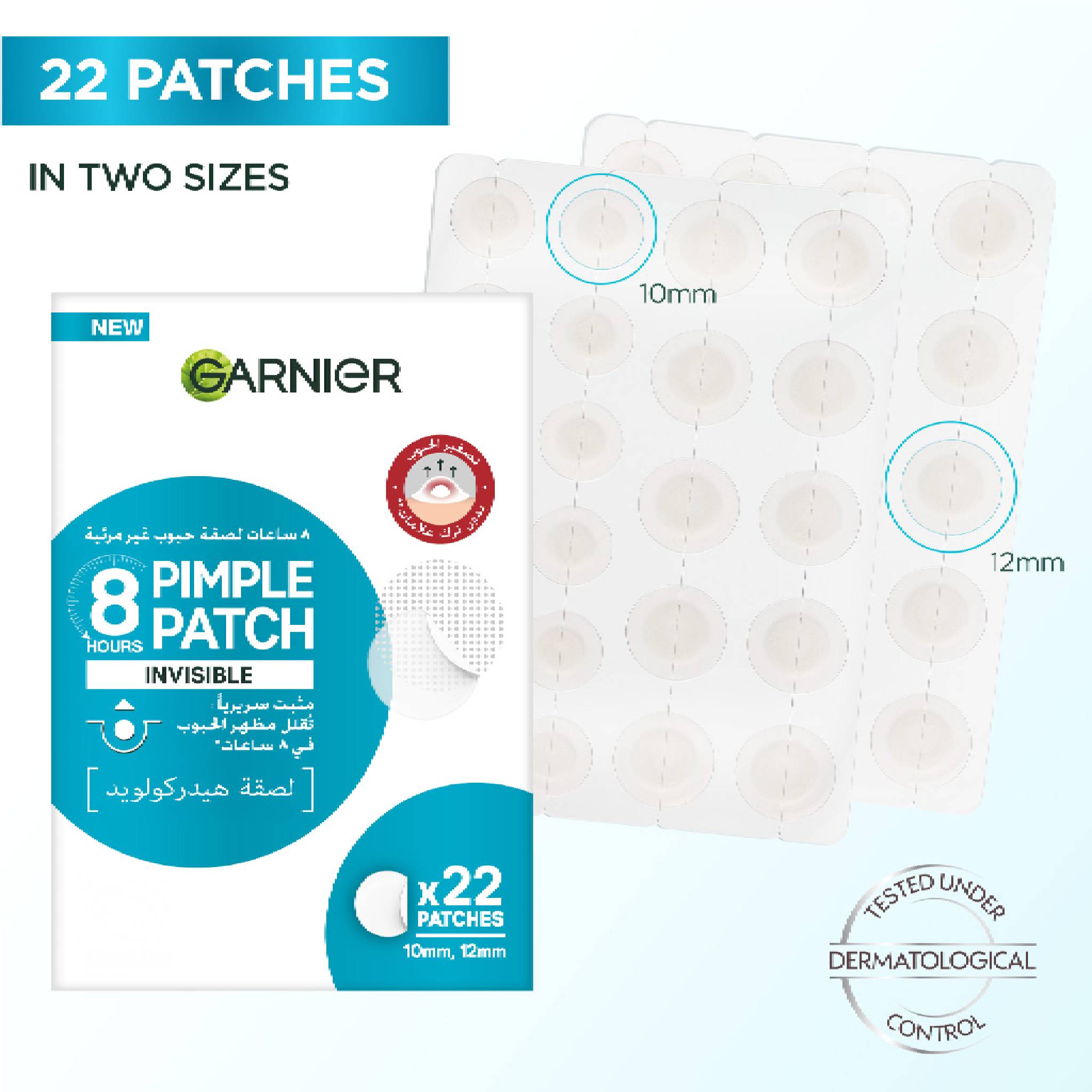 Skin Active Fast Clear Invisible Pimple Patch 8 Hours Hydrocolloid