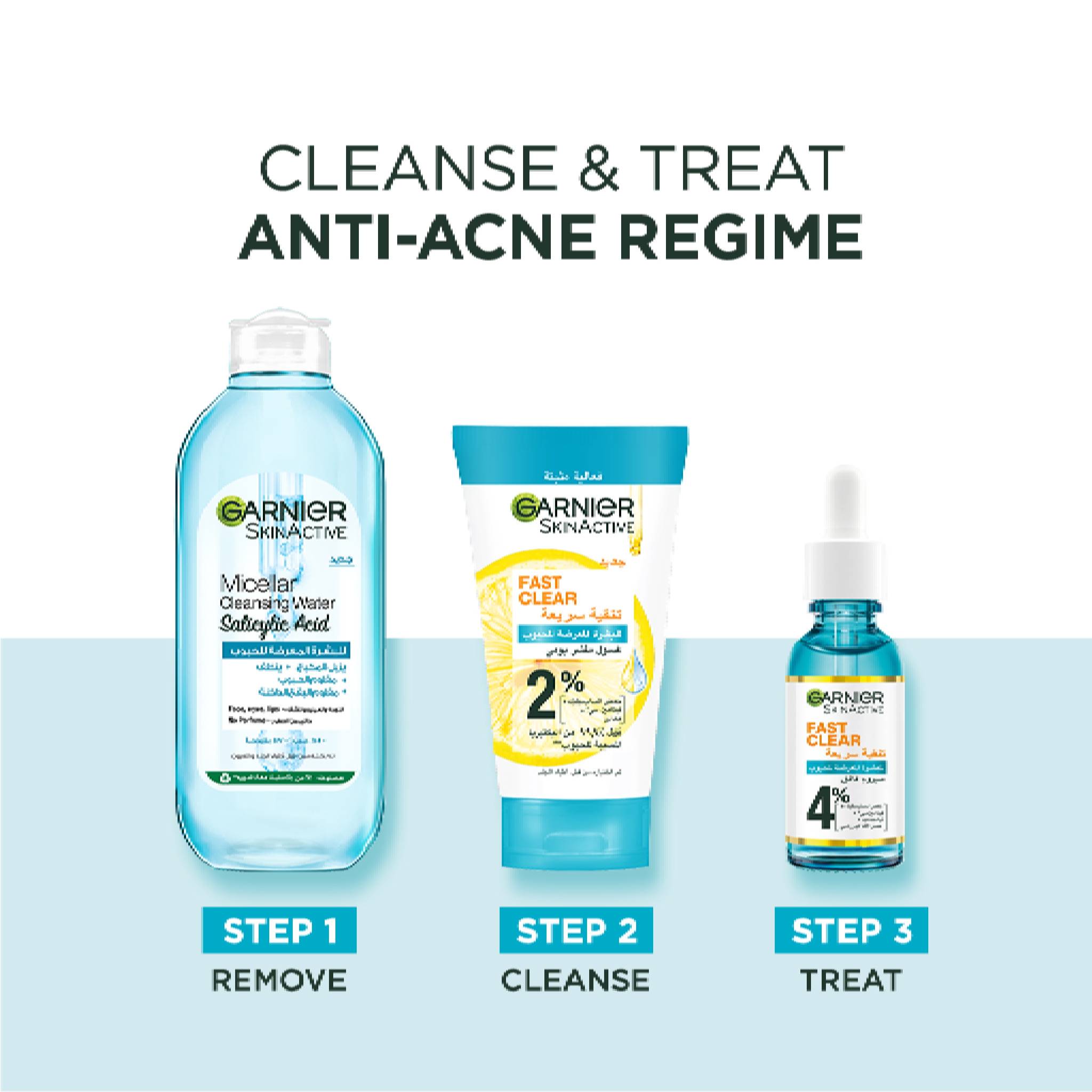 Fast Clear 4% Salicylic Acid, Vitamin C, Niacinamide, AHA - Anti-Acne Treatment Booster Serum