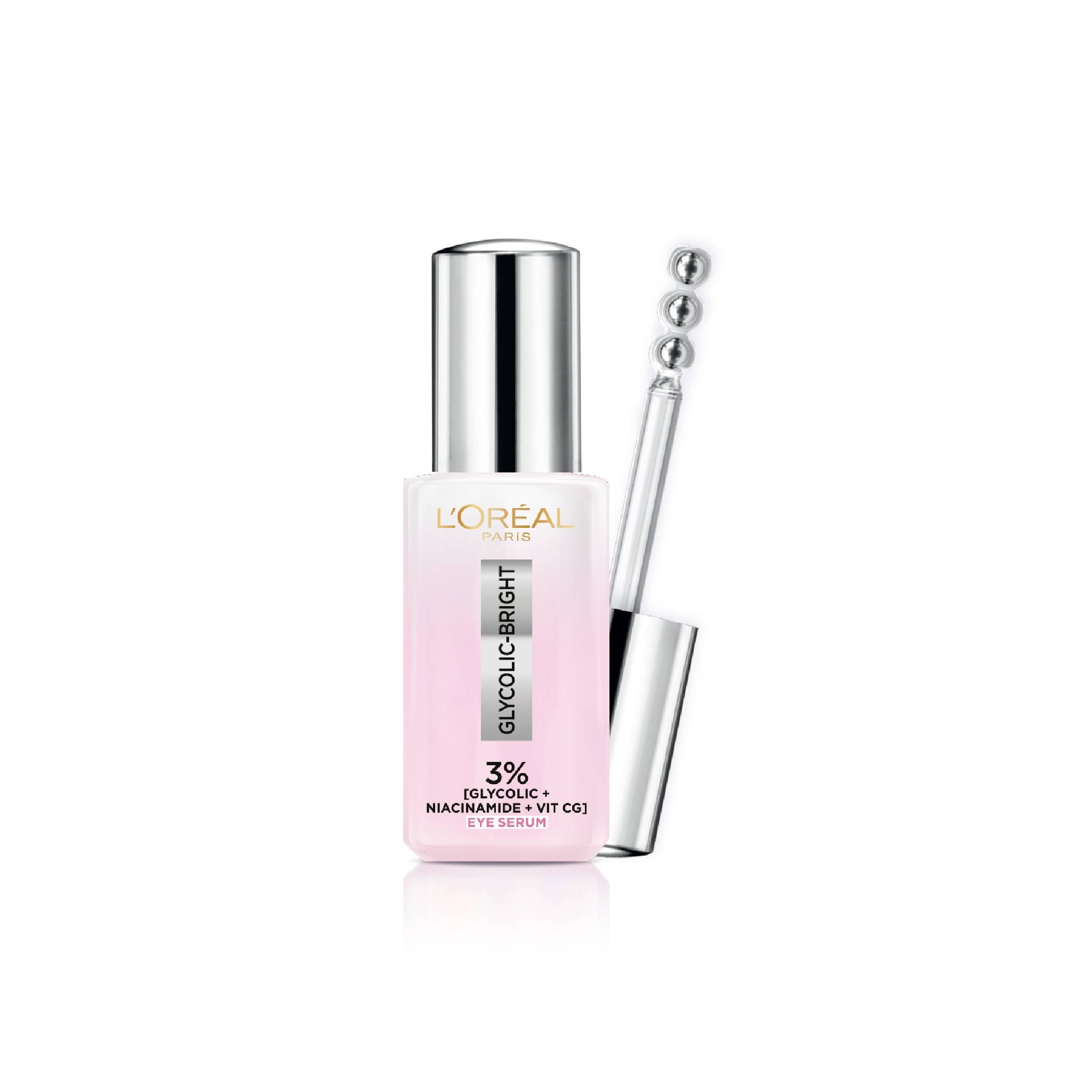 Glycolic [3% Glycolic Acid  + Vitamin CG + Niacinamide] Eye Serum For Dark ircles, Brighten Eyes