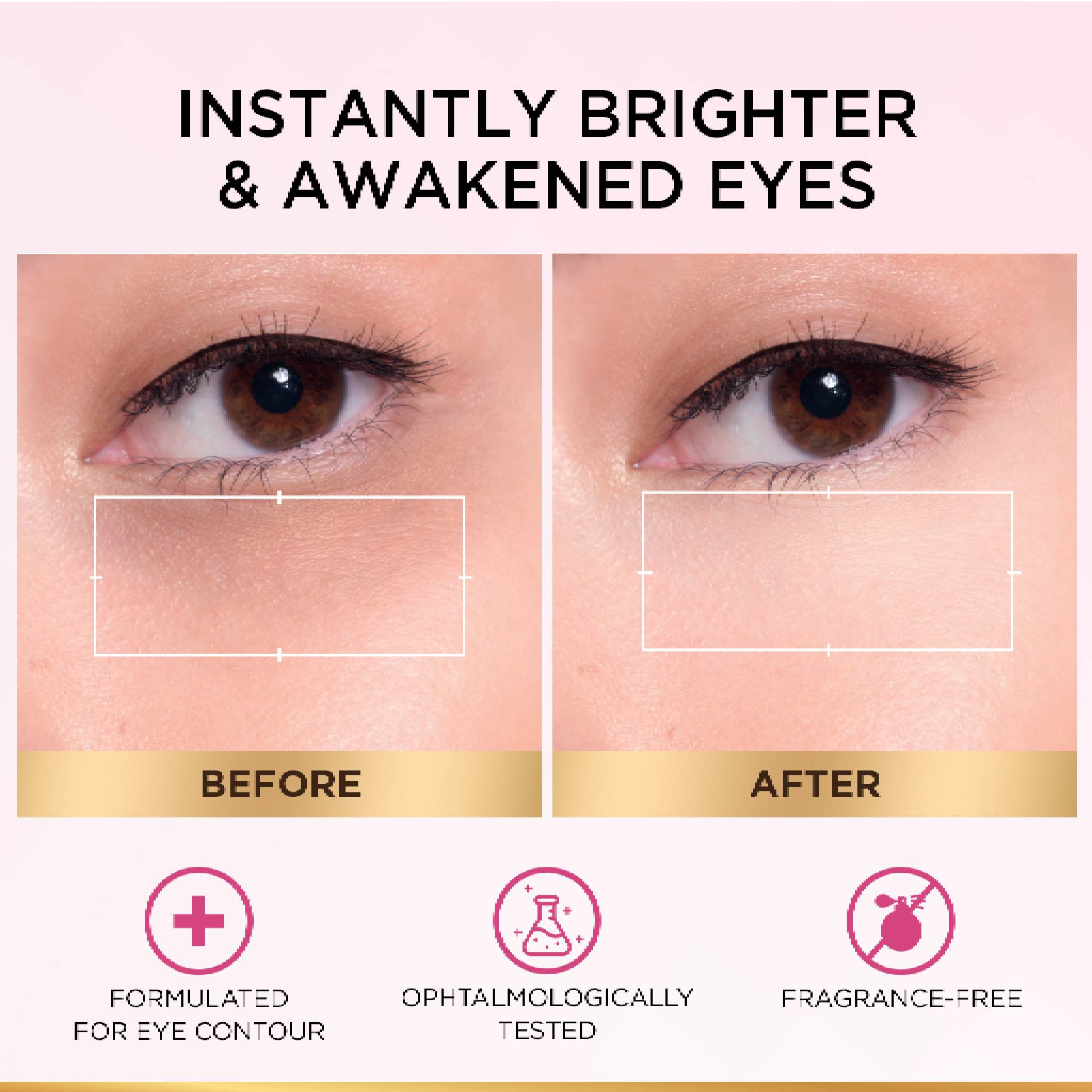 Glycolic [3% Glycolic Acid  + Vitamin CG + Niacinamide] Eye Serum For Dark ircles, Brighten Eyes