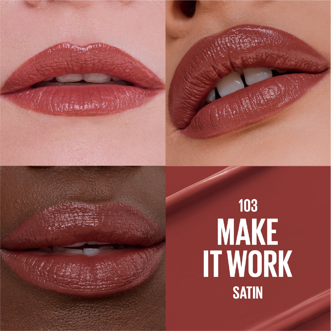 Serum Lipstick, Hydrating Lip Makeup with 8HRs of Lip Plumping Moisture with Hyaluronic Acid + Oil Blend