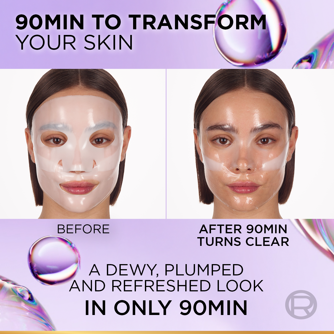 Revitalift Glass Skin Hydrogel Glow Mask