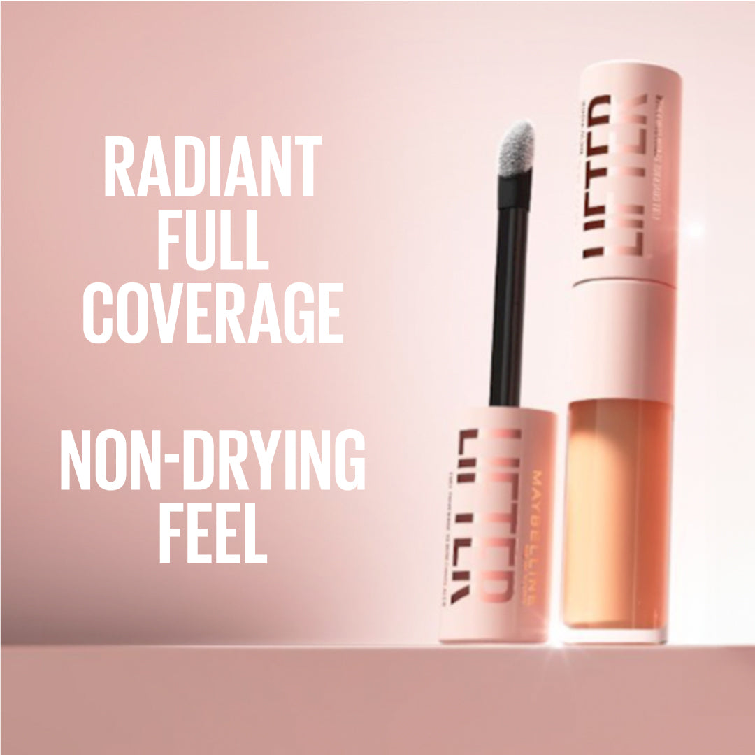 Lifter Serum Concealer, Full Coverage, Includes 2% Peptides + Caffeine to Hydrate & Brighten Under Eyes