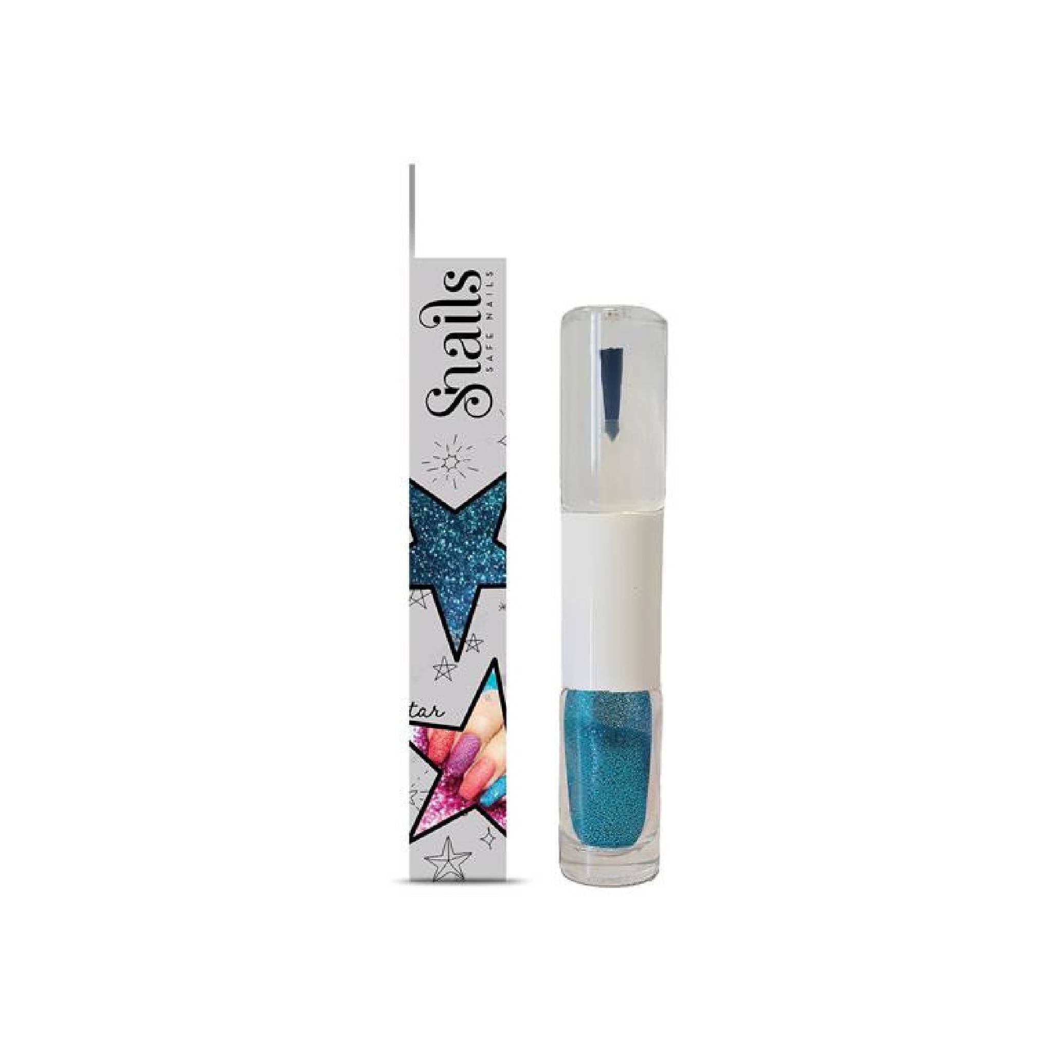 Magic Dust Blue 2-In-1 Nail Glitter With Top Coat