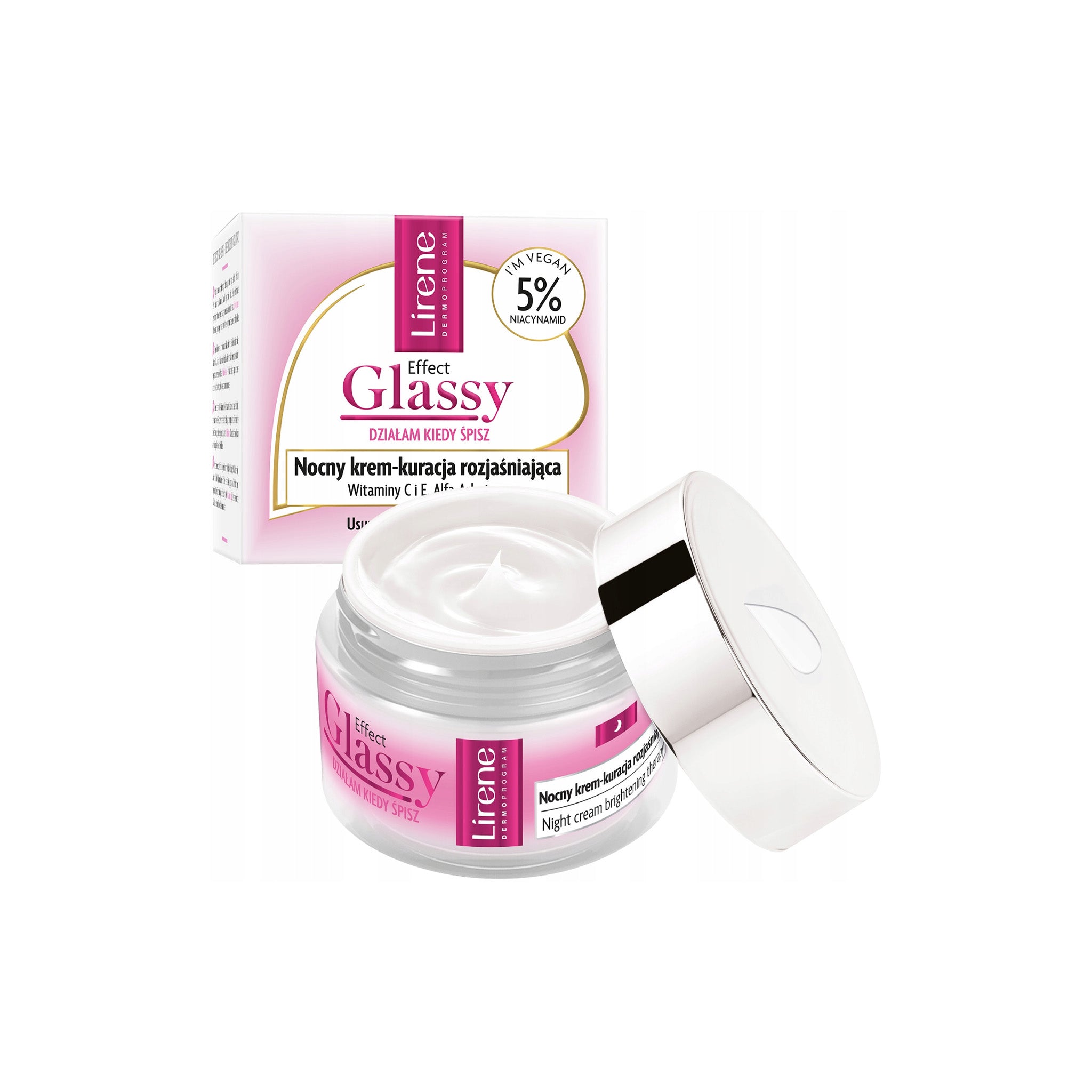 Lirene FFECT GLASSY Night Cream Brightening Treatment 50ml Lebanon