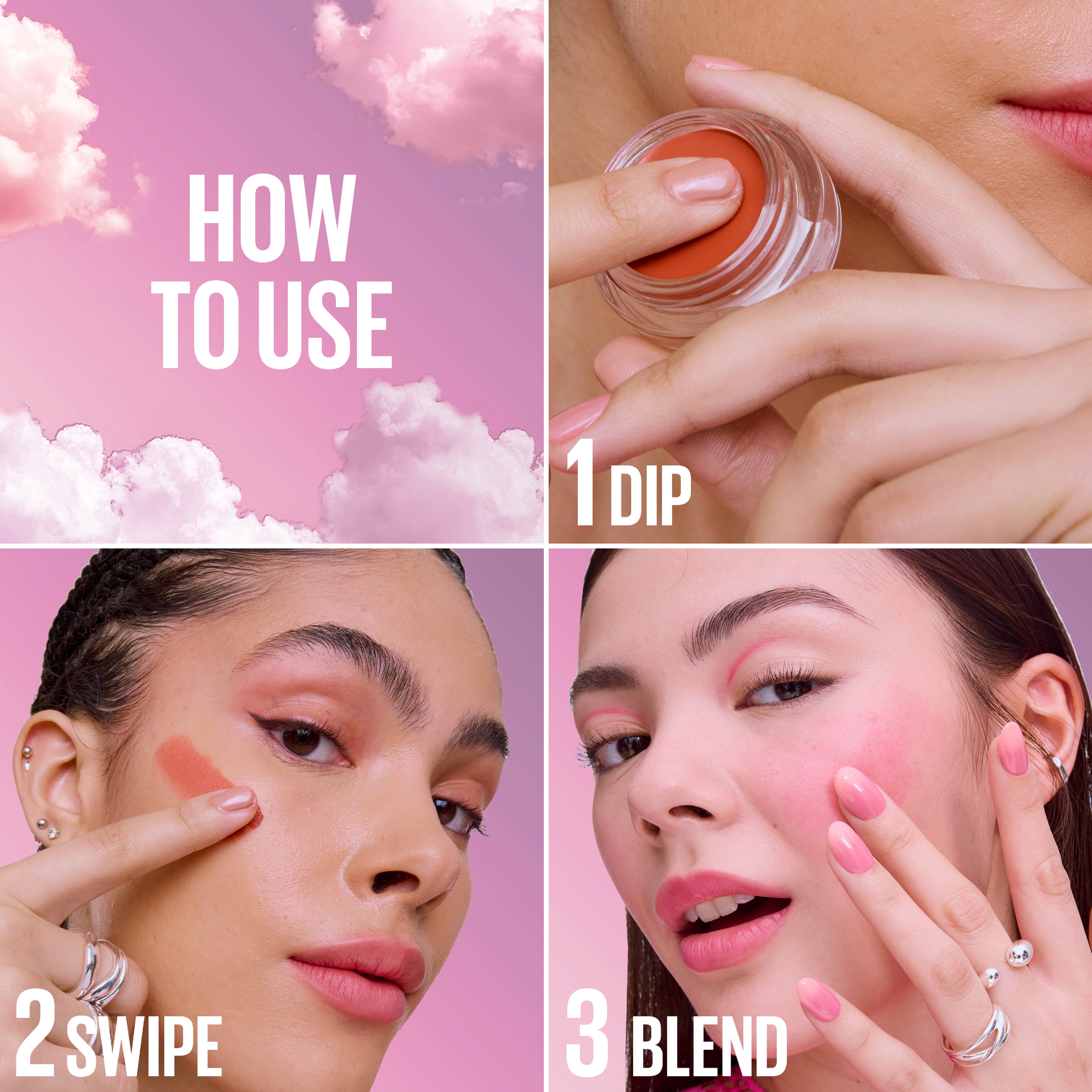 Cloudtopia Blush for Cheeks and Lip Mousse, Ultra-Vivid, Pigmented Formula for Up to 14HR of Blush and Lip Makeup Color