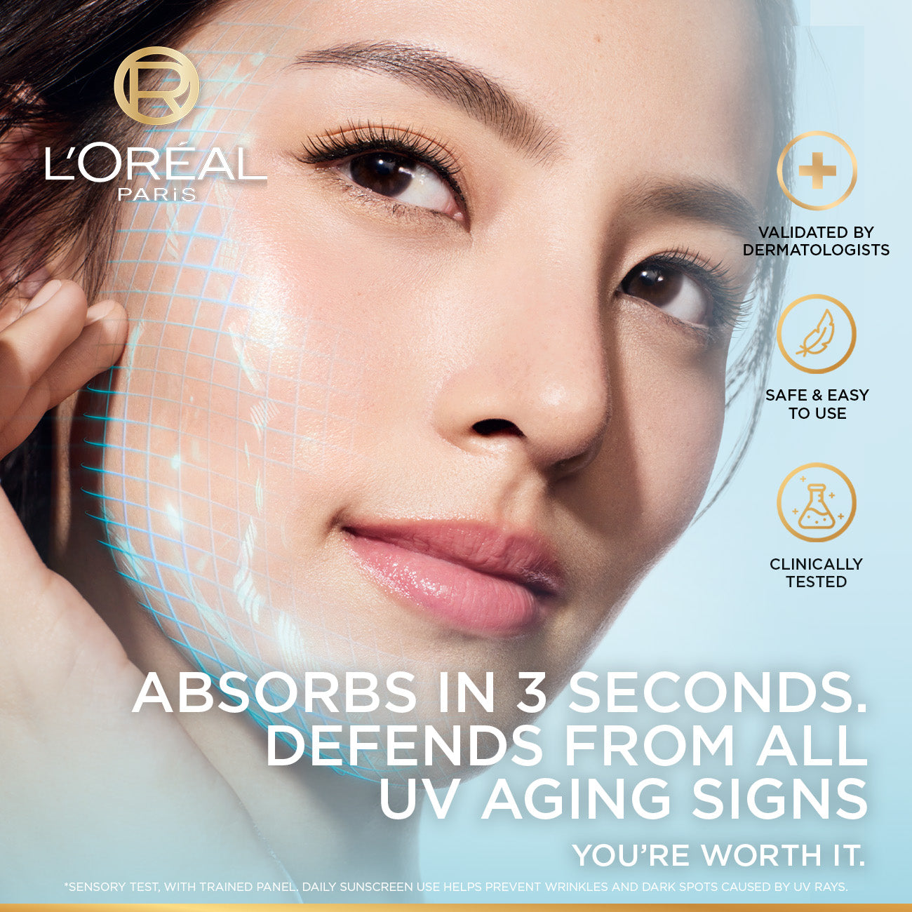 UV Defender, Aquafusion Daily Water Gel Sunscreen, SPF50+ PA++++