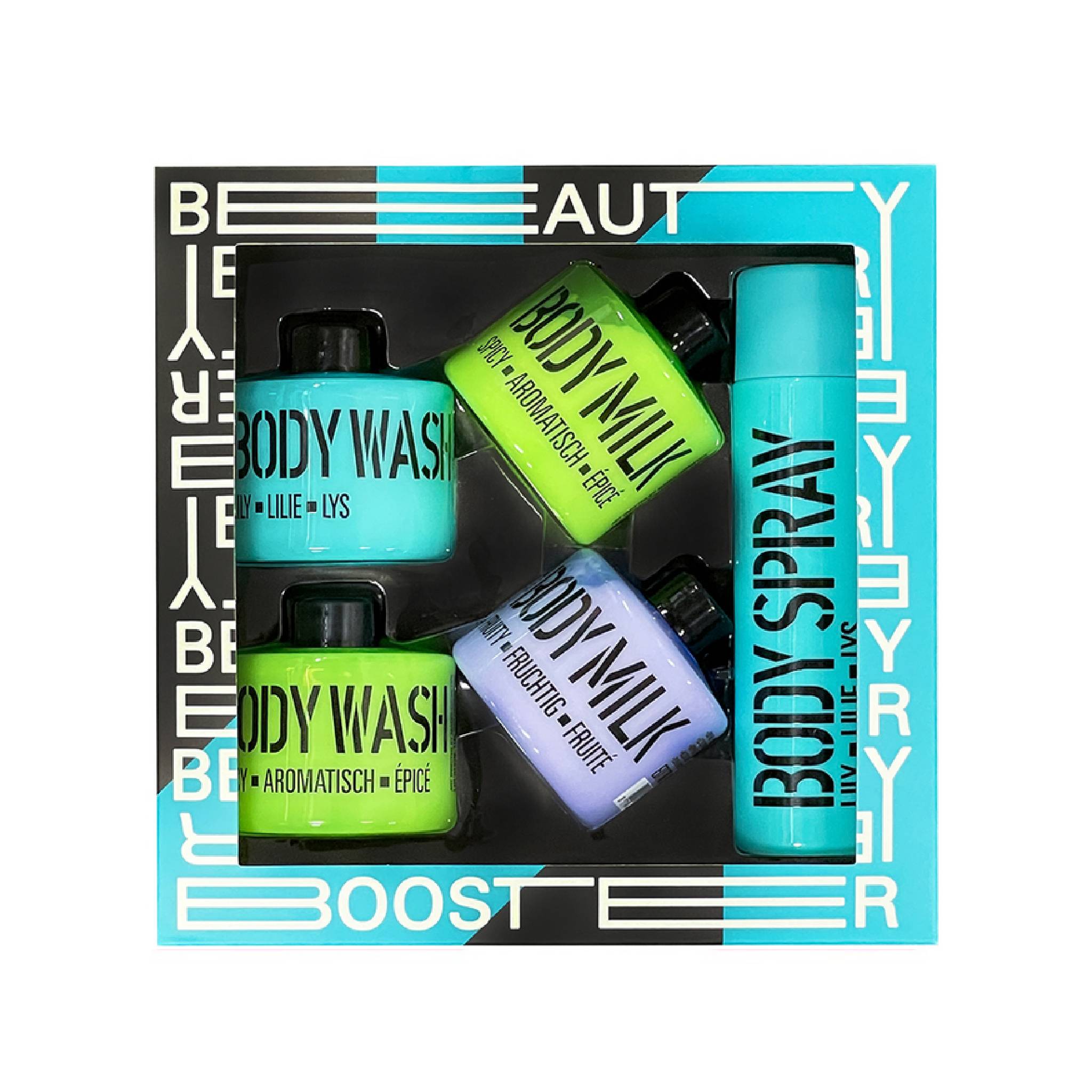 Stackable Fruity, Lily Blue & Spicy Lime Body Care Kit