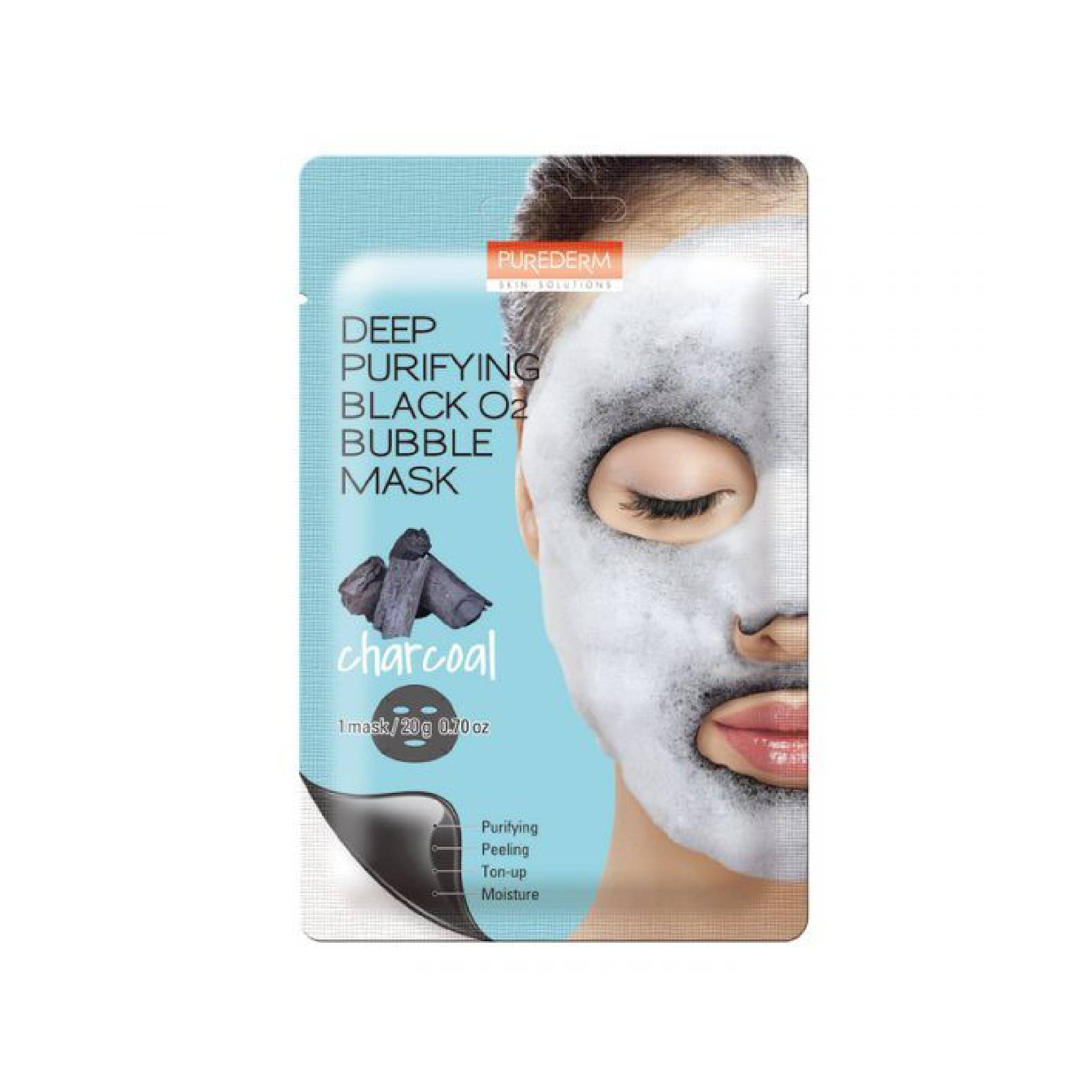 Multi-Area Black O2 Bubble Mask