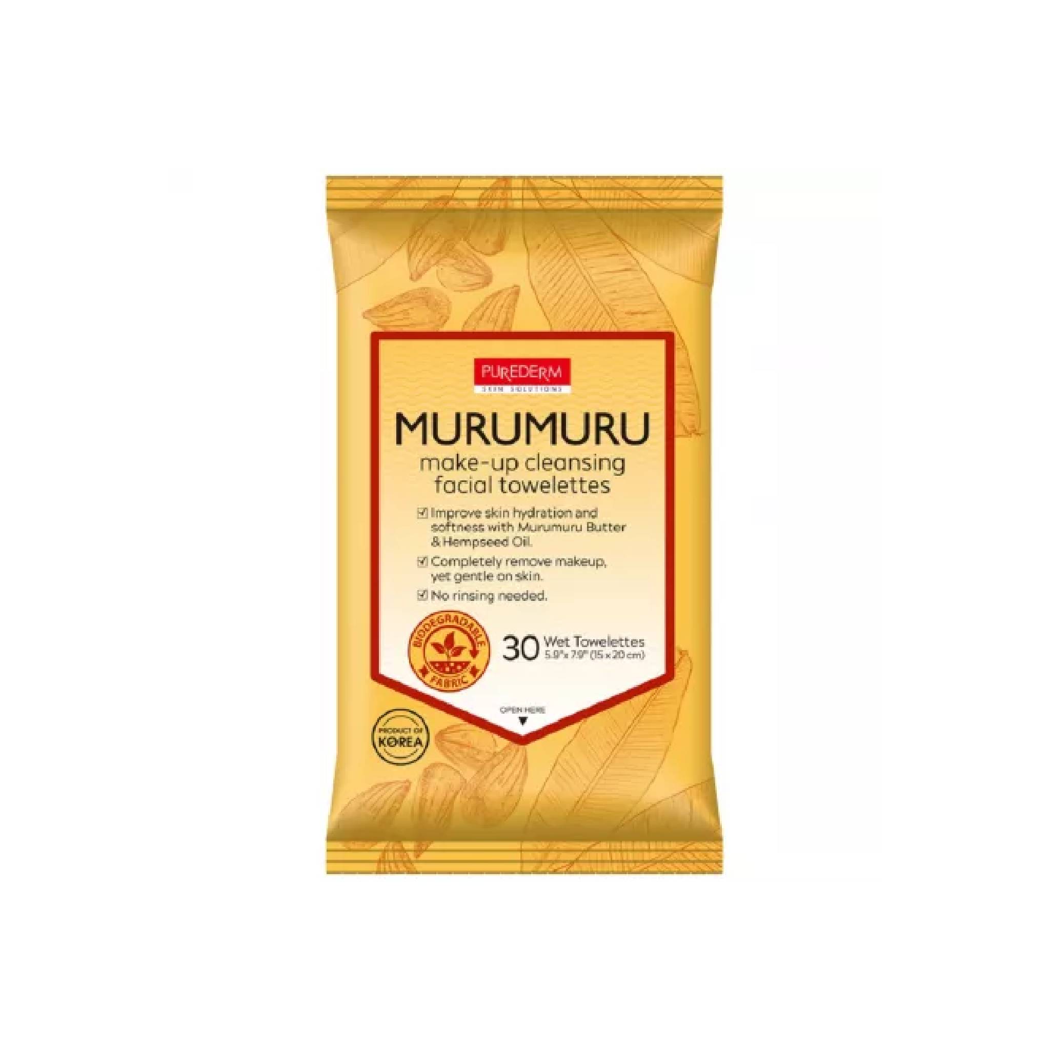 Murumuru Makeup Cleansing Facial Towelettes Amande