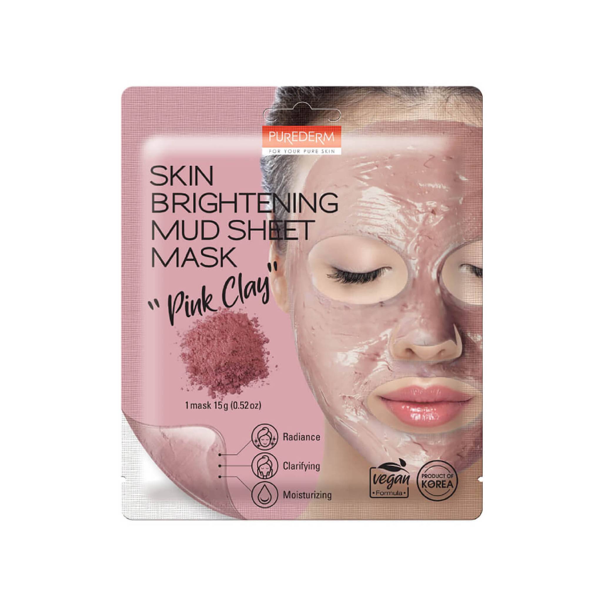 Skin Brightening Mud Sheet Mask - Pink Clay