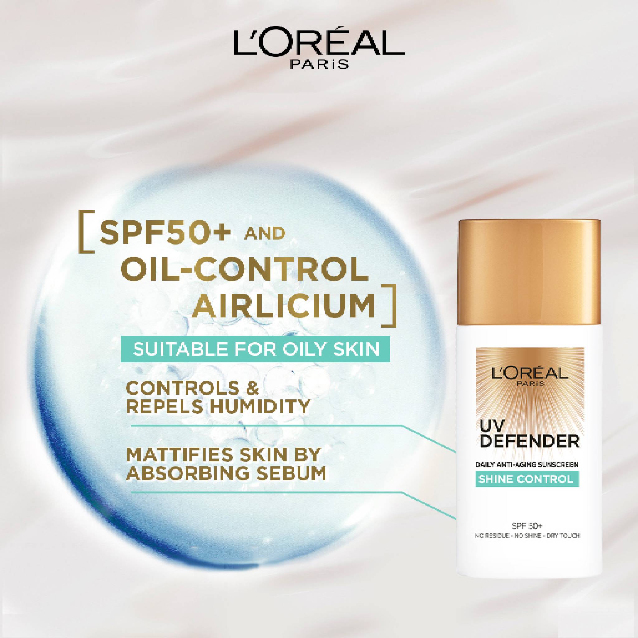 UV Defender Sunscreen SPF50+/PA++++  - Shine Control