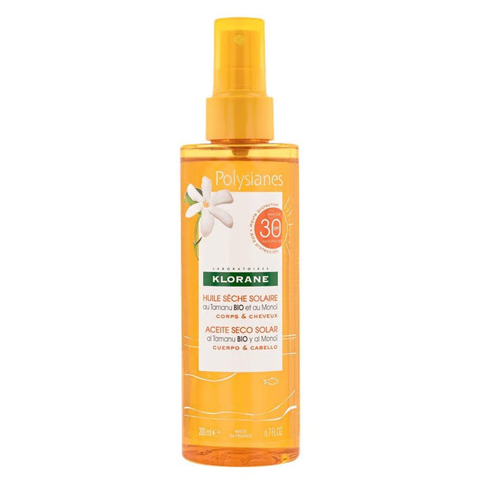 Klorane Polysianes Dry Sun Oil For Body And Hair Spf30 200ml Lebanon