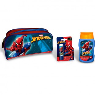 Spiderman Toilet Bag Set, Bubble Bath Shampoo 200ml + Lip Balm