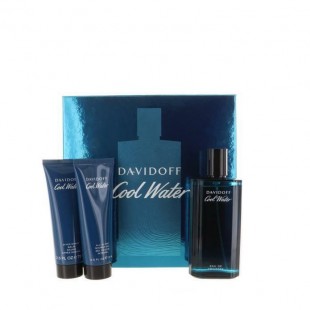 Cool Water Men Gift Set, Eau De Toilette 125+ Shower Gel 75ml + Aftershave Balm 75ml