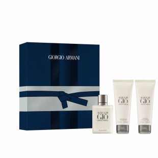 Acqua Di Gio Homme Gift Set, Eau De Toilette 50ml + Shower Gel 75ml + Aftershave Balm 75ml