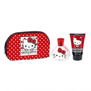Hello Kitty Gift Set, Eau De Toilette 50ml + Body Lotion 100ml + Toiletry  Bag