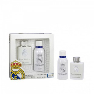 Real Madrid White Gift Set, Eau de Toilette 100ml + Body Spray 150ml