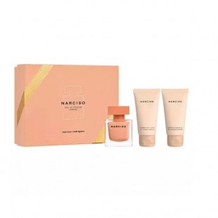  Narciso Ambrée Gift Set, Eau De Parfum 50ml +  Body Lotion 50ml + Shower Gel 50ml
