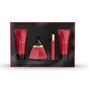 In Red Gift Set, Eau De Parfum 100ml + Shower Gel 90ml + Body Lotion 90ml + Travel Spray 20ml