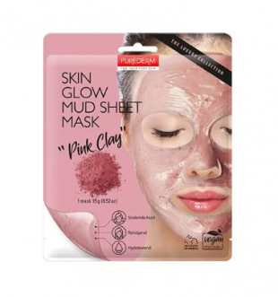 Purederm Skin Brightening Mud Sheet Mask - Pink Clay