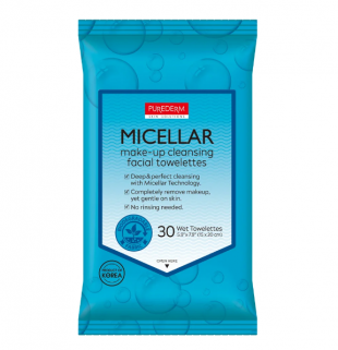 Micellar Makeup Cleansing Facial Towelettes Blue 30 Sheets