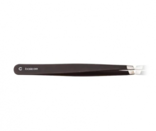 Tweezer Black Rubber Slant Tip 9cm