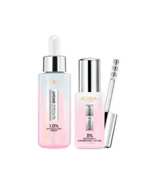 L'Oreal Glyoclic Bright Face Serum With Eye Serum