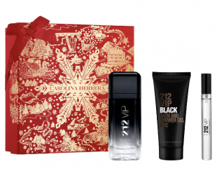 Para Hombre Carolina Herrera 212 VIP Black Gift Set