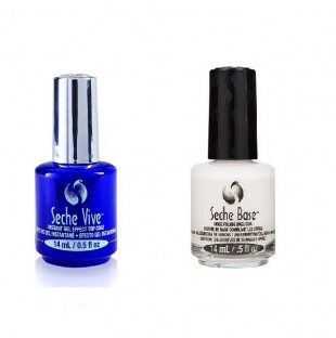 Seche Vive Gel Effect Top Coat 14ml + Free Ridge-Filling Base Coat 14ml