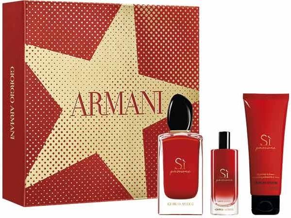 Experts in Beauty & Perfumes. Armani Si Passione Gift Set, Eau De Parfum  100ml + Eau De Parfum 15ml + Body Lotion 75ml Shop Online